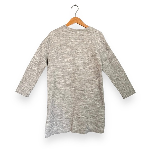 J. Jill Pure Jill Gray Marled Snap Front Long Line Cardigan with Pockets Size M - Picture 2 of 6